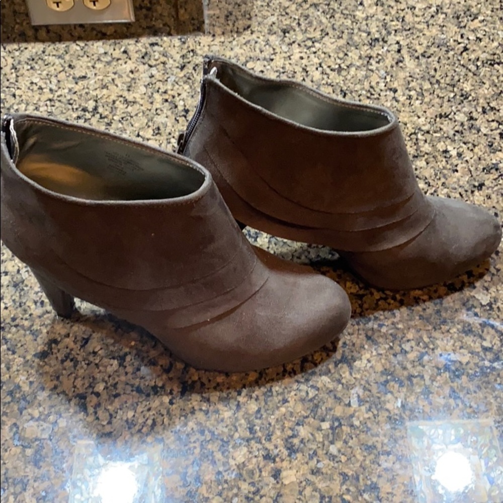 Grey Suede Booties